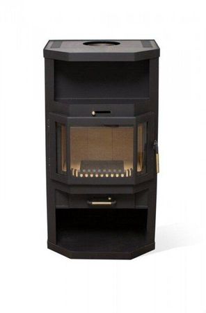 Печь-камин Ангара-Аква 9 кВт с водяным контуром АОТВ-9,0-02 (Мета-Бел)