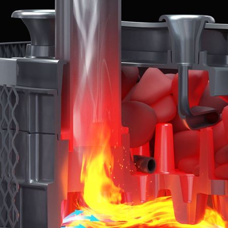 Банная печь Печь для бани Технолит АВАНГАРД ЗК 25 (М) Ураган в круглой сетке