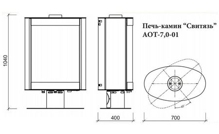 Печь-камин Мета-Бел  Свитязь 7 кВт (Мета-Бел)