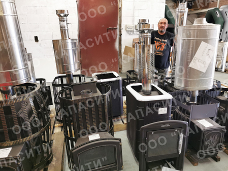 Печь отопления Термофор Авоська INOX НК трубы, ножки