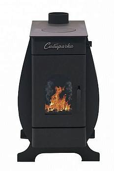 Воздухогрейная печь Сибирячка-12 с кожухом из нержавеющей стали