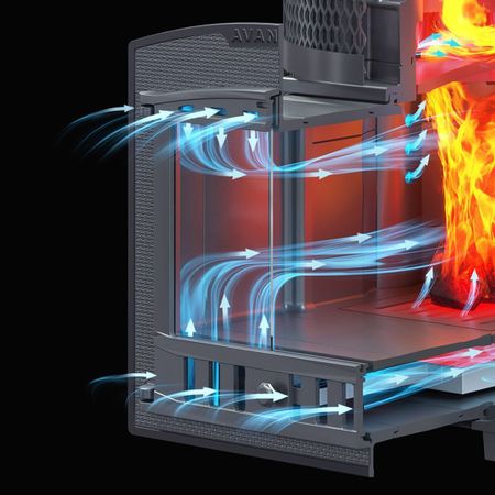 Банная печь Печь для бани Технолит АВАНГАРД ЗК 25 (М) Ураган в круглой сетке