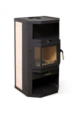 Печь-камин Ангара-Аква 9 кВт с водяным контуром АОТВ-9,0-02 (Мета-Бел)