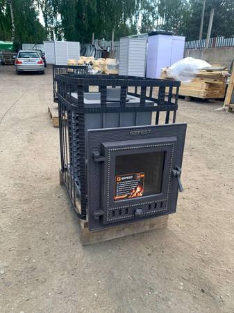 Банная печь Гефест ЗК 18 (М) в сетке