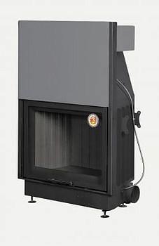 Каминная топка Вега 800 с подовым горением и черным шамотом