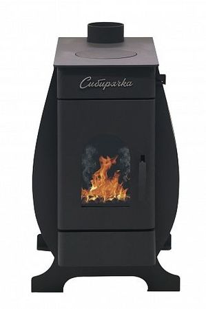 Печь отопления Воздухогрейная печь Сибирячка-9 с кожухом из нержавеющей стали